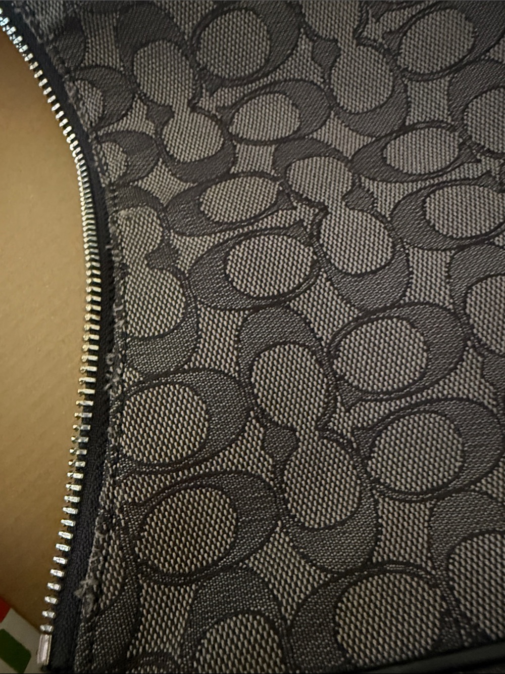 Authentic Coach Signature Canvas Crescent Shoulder Bag in Black - Picture 12 of 12